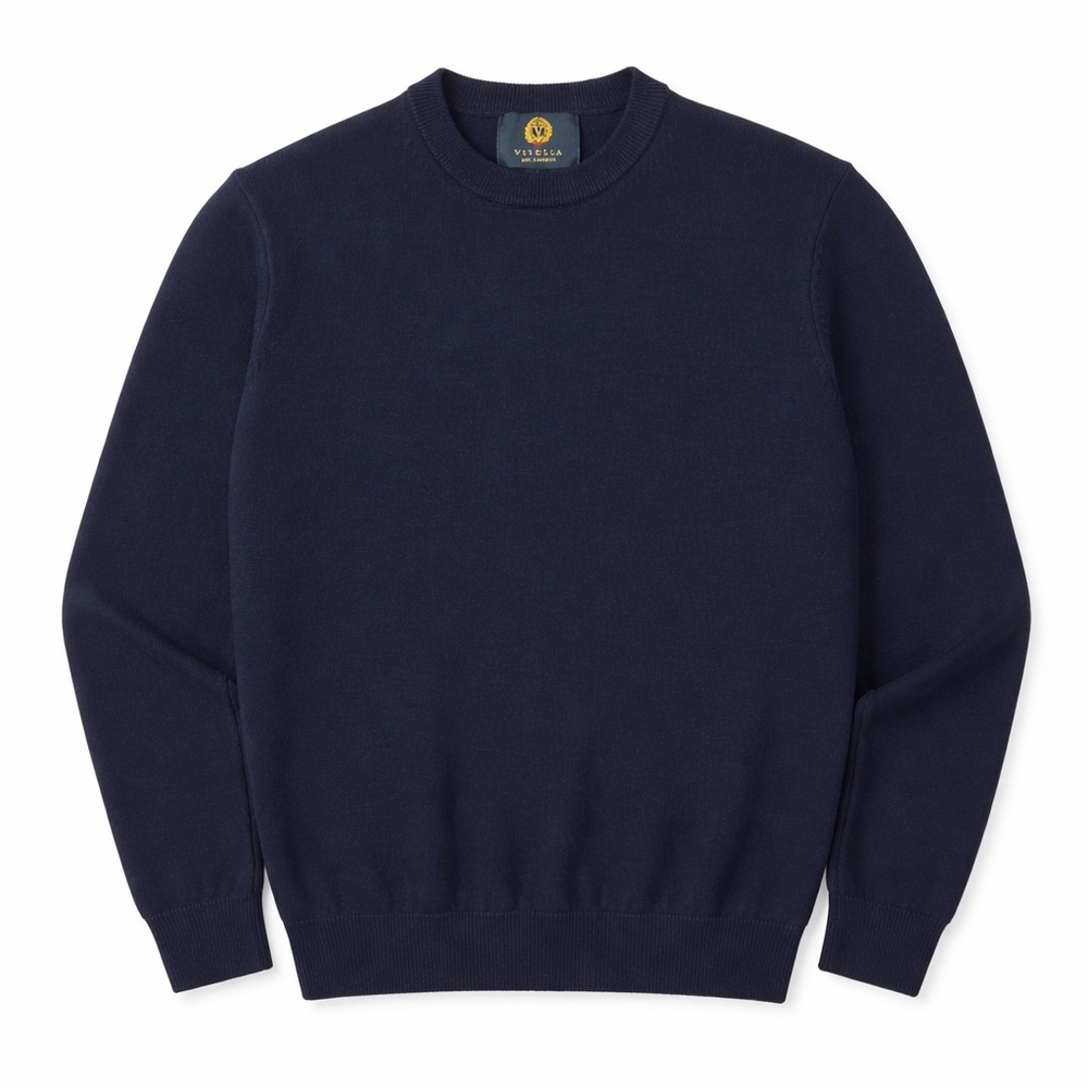 NWT Viyella 100% Merinowool Navy Crewneck Sweater - Size M